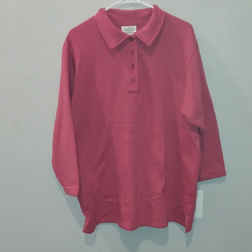 All American Comfort Red Polo Shirt - Picture 1 of 4
